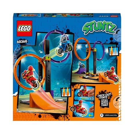 LEGO City Stuntz 60360 Sfida Acrobatica: Anelli Rotanti, Gare per 1 o 2 Giocatori con Moto Giocattolo, Giochi per Bambini - 9