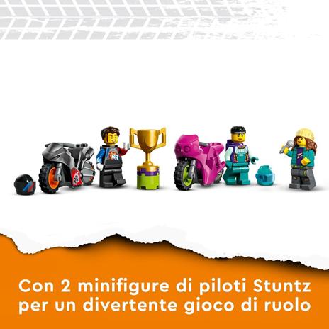 LEGO City Stuntz 60361 Stunt Riders: Sfida Impossibile, Set 3 in 1 per 1 o 2 Giocatori, 2 Moto Giocattolo, Giochi per Bambini - 6