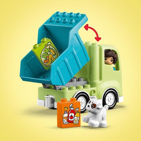 LEGO DUPLO 10987 Camion Riciclaggio Rifiuti Camion Spazzatura Giocattolo Gioco Educativo per Bambini Raccolta Differenziata - 4