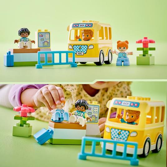 LEGO DUPLO 10988 Lo Scuolabus, Gioco Educativo con Veicolo e Personaggi, Regalo Didattico per Bambini e Bambine da 2+ Anni - 6