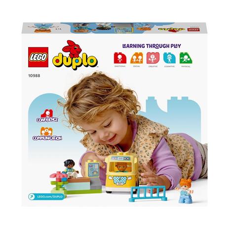 LEGO DUPLO 10988 Lo Scuolabus, Gioco Educativo con Veicolo e Personaggi, Regalo Didattico per Bambini e Bambine da 2+ Anni - 8