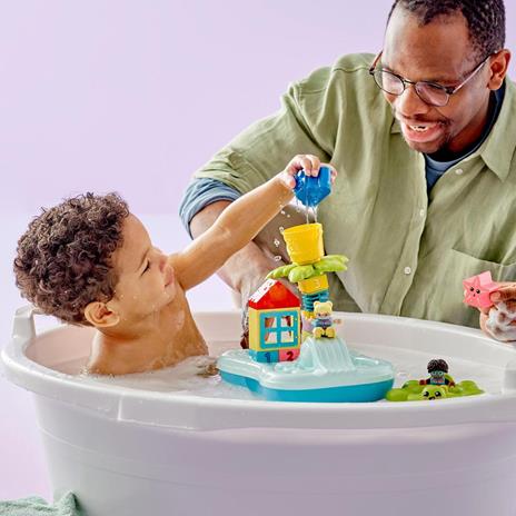 LEGO DUPLO 10989 Parco Acquatico Giochi da Bagnetto per Bambini da 2+ Anni con Isola Galleggiante Tartaruga e Stella Marina - 2
