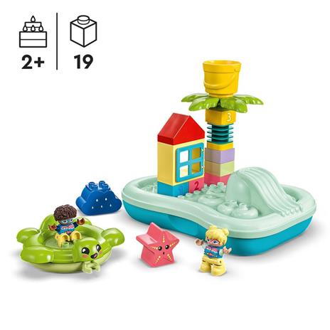 LEGO DUPLO 10989 Parco Acquatico Giochi da Bagnetto per Bambini da 2+ Anni con Isola Galleggiante Tartaruga e Stella Marina - 3