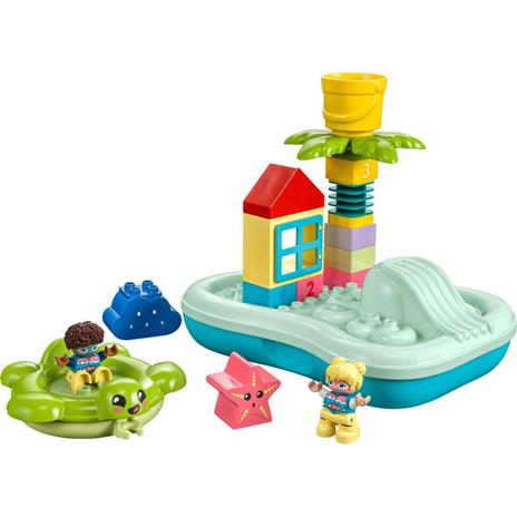 LEGO DUPLO 10989 Parco Acquatico Giochi da Bagnetto per Bambini da 2+ Anni con Isola Galleggiante Tartaruga e Stella Marina - 7