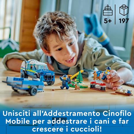 LEGO City 60369 Addestramento Cinofilo Mobile con SUV Macchina Polizia Giocattolo e Rimorchio, 2 Animali, Giochi per Bambini - 2