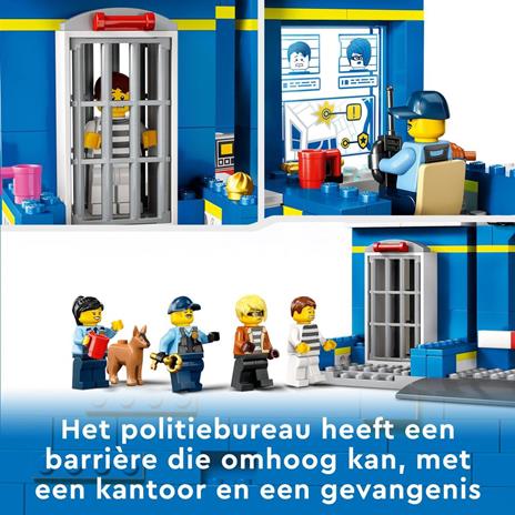 LEGO City 60370 Inseguimento alla Stazione di Polizia, Macchina e Moto giocattolo, Minifigure e Cane, Giochi per Bambini 4+ - 6