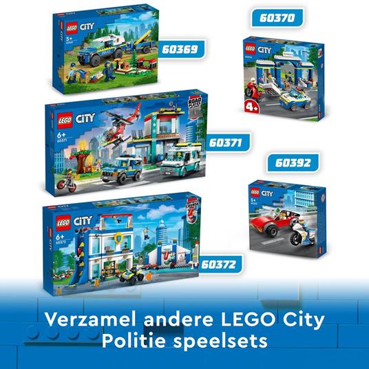 LEGO 60370 City Inseguimento alla Stazione di Polizia con Macchina e Moto 