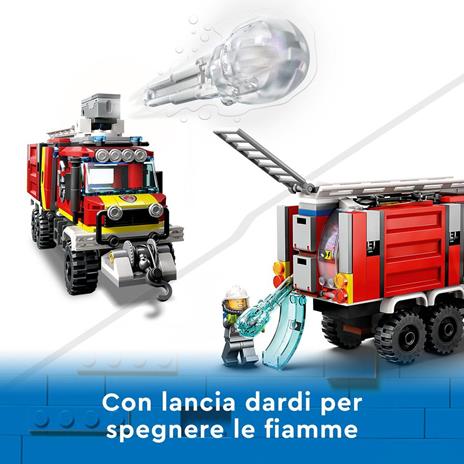 LEGO City Fire 60374 Autopompa dei Vigili del Fuoco, Unità di Comando Pompieri, Camion Giocattolo e Droni, Giochi per Bambini - 7