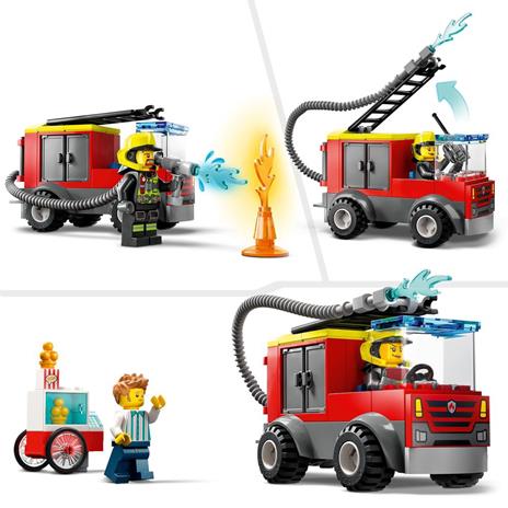 LEGO City Fire 60375 Caserma dei Pompieri e Autopompa Camion Giocattolo dei Vigili del Fuoco Giochi per Bambini Idee Regalo - 4