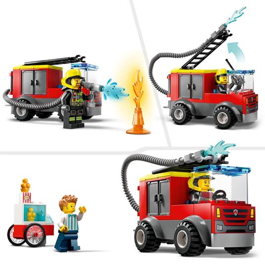 LEGO City Fire 60375 Caserma dei Pompieri e Autopompa Camion Giocattolo dei Vigili del Fuoco Giochi per Bambini Idee Regalo - 4