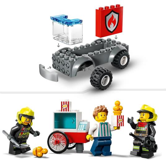 LEGO City Fire Vigili del Fuoco, Edificio con Fiamme, Camion dei Pompieri  Giocattolo, Giochi per Bambini di 7 Anni, 60321