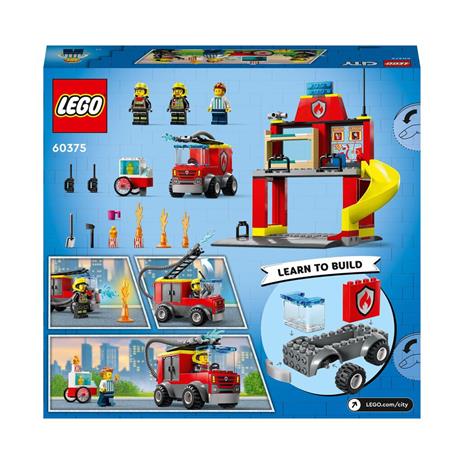 LEGO City Fire 60375 Caserma dei Pompieri e Autopompa Camion Giocattolo dei Vigili del Fuoco Giochi per Bambini Idee Regalo - 8