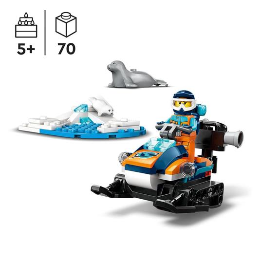 LEGO City 60376 Gatto delle Nevi Artico, Gioco per Bambini 5+ Anni, Costruzioni con Veicolo, Foche e Minifigure, Idea Regalo - 3
