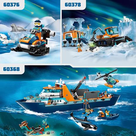 LEGO City 60376 Gatto delle Nevi Artico, Gioco per Bambini 5+ Anni, Costruzioni con Veicolo, Foche e Minifigure, Idea Regalo - 6