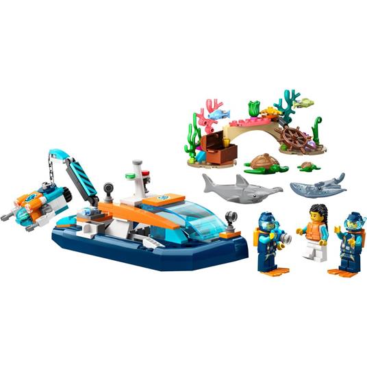 LEGO City 60377 Batiscafo Artico, Barca Giocattolo con Mini-Sottomarino e Animali Marini: Squalo, Granchio, Tartaruga e Manta - 7