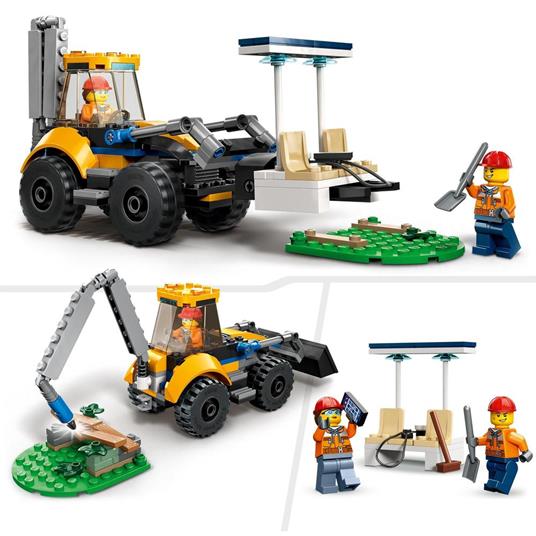 LEGO City 60385 Scavatrice per Costruzioni, Escavatore Giocattolo con Minifigure, Giochi per Bambini e Bambine, Idea Regalo - 5