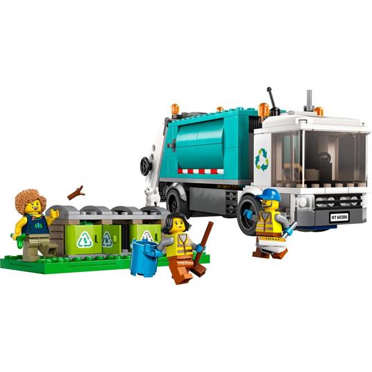 LEGO City 60386 Camion per il Riciclaggio dei Rifiuti, Giocattolo con 3 Bidoni Raccolta Differenziata, Giochi Educativi - 7