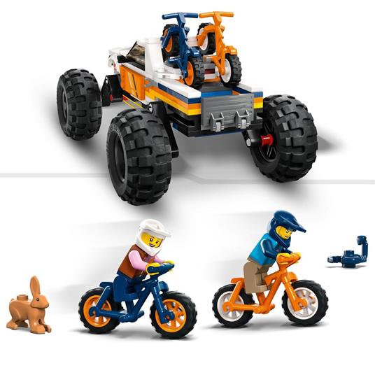 LEGO City 60387 Avventure sul Fuoristrada 4x4, Veicolo Giocattolo Stile Monster Truck e 2 Mountain Bike, Giochi per Bambini - 5