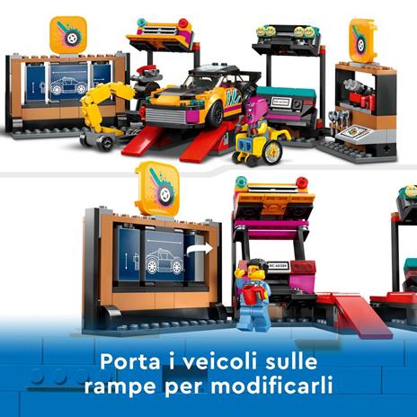 LEGO City 60389 Garage Auto Personalizzato con 2 Macchine Giocattolo Personalizzabili, Officina e 4 Minifigure, Idea Regalo - 8