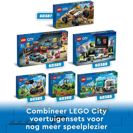 LEGO City 60389 Garage Auto Personalizzato con 2 Macchine Giocattolo  Personalizzabili, Officina e 4 Minifigure, Idea Regalo - LEGO - City Great  Vehicles - Automobili - Giocattoli
