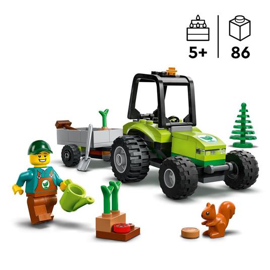 LEGO City 60390 Trattore del Parco con Rimorchio Giocattolo, Giochi per Bambini con Minifigure e Animali, Idea Regalo - 3