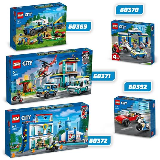 LEGO City 60392 Inseguimento sulla Moto della Polizia Giocattolo con Modelli di Auto e 2 Minifigure, Giochi per Bambini 5+ - 6