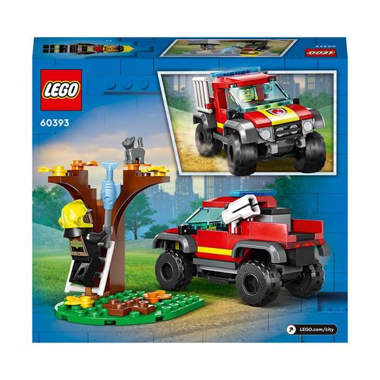 LEGO City Fire 60393 Soccorso sul Fuoristrada dei Pompieri, Camion Giocattolo dei Vigili del Fuoco 4x4, Giochi per Bambini - 8
