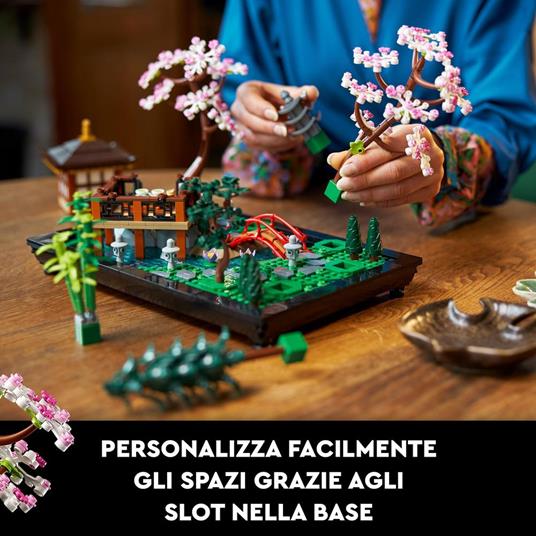 LEGO Icons 10315 Il Giardino Tranquillo, Kit Giardino Botanico Zen per Adulti con Fiori di Loto, Regalo per Donna e Uomo - 4