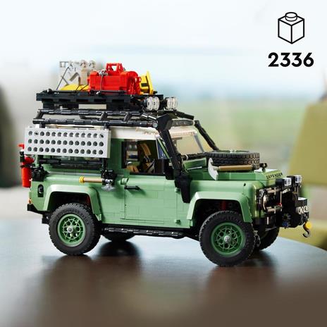 LEGO Icons 10317 land rover classic defender 90, modellismo per adulti, modellino di auto off-road 4×4 - 3