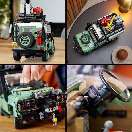 LEGO Icons 10317 land rover classic defender 90, modellismo per adulti, modellino di auto off-road 4×4 - 5