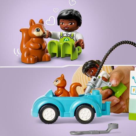 LEGO DUPLO Town 10985 Turbina Eolica e Auto Elettrica Macchina Giocattolo Giochi Educativi per Bambini Set Vita Sostenibile - 5
