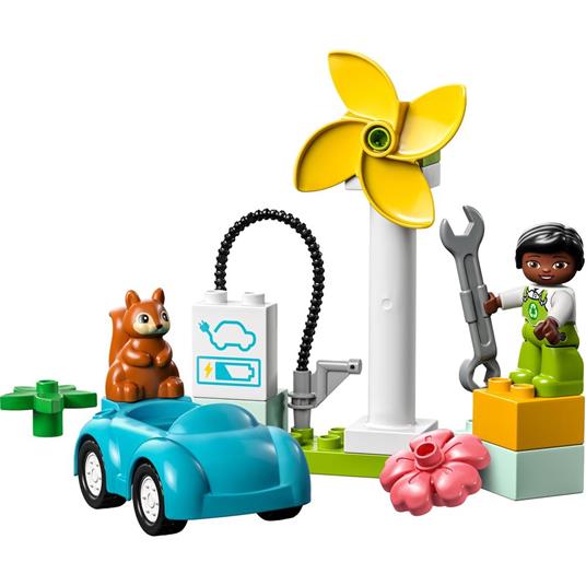 LEGO DUPLO Town 10985 Turbina Eolica e Auto Elettrica Macchina Giocattolo Giochi Educativi per Bambini Set Vita Sostenibile - 7