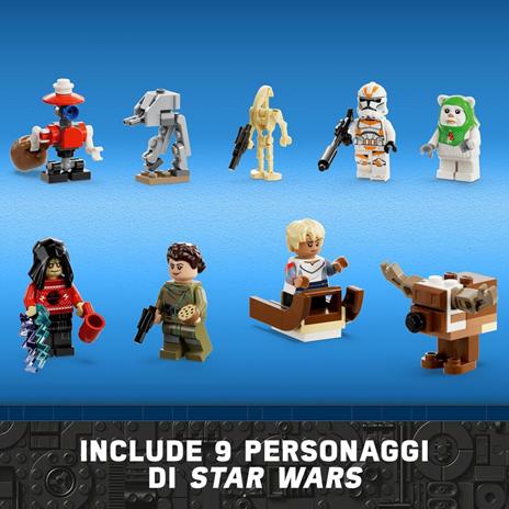 LEGO Star Wars 75366 Calendario dell'Avvento 2023, 24 Regali di Natale 9 Personaggi, 10 Veicoli Giocattolo e 5 Mini-Modelli - 3