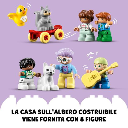 LEGO DUPLO 10993 Casa sullAlbero 3 in 1, Giochi per Bambini 3+ Anni, Attività Didattiche con 4 Personaggi - 5