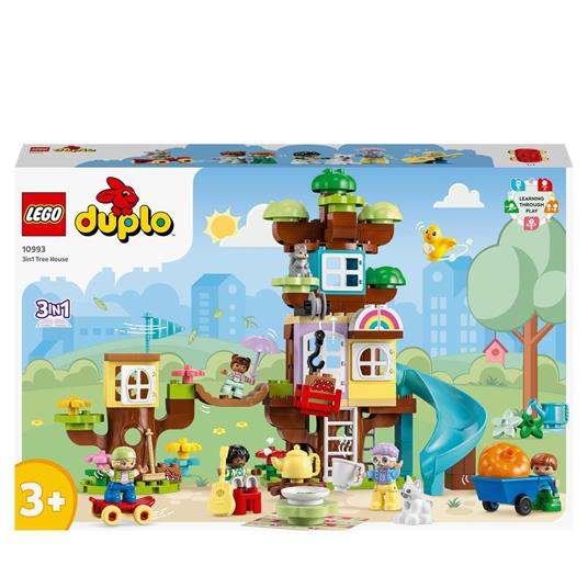 LEGO DUPLO 10993 Casa sullAlbero 3 in 1, Giochi per Bambini 3+ Anni, Attività Didattiche con 4 Personaggi