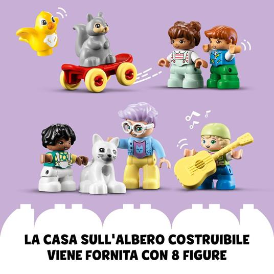 LEGO DUPLO 10993 Casa sullAlbero 3 in 1, Giochi per Bambini 3+ Anni, Attività Didattiche con 4 Personaggi - 5