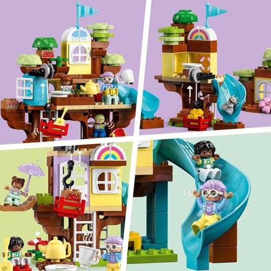 LEGO DUPLO 10993 Casa sullAlbero 3 in 1, Giochi per Bambini 3+ Anni, Attività Didattiche con 4 Personaggi - 6