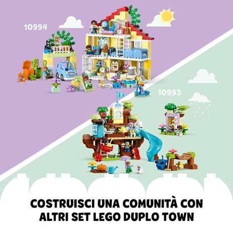 LEGO DUPLO 10994 Casetta 3 in 1, Casa delle Bambole, Auto Push-and-Go, 7 Figure e Mattoncino Luminoso per Bambini da 3+ Anni - 6