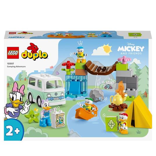 LEGO DUPLO Disney Topolino e i Suoi Amici 10997 Avventura in Campeggio con Camper Giocattolo e Paperina Giochi per Bambini 2+