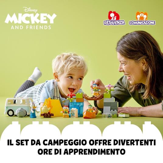 LEGO DUPLO Disney Topolino e i Suoi Amici 10997 Avventura in Campeggio con Camper Giocattolo e Paperina Giochi per Bambini 2+ - 2