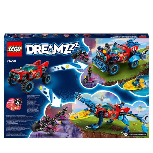 LEGO DREAMZzz 71458 Auto-Coccodrillo, Giocattolo 2in1 da Monster Truck a Macchina-Animale con Jayden e il Cacciatore Notturno - 8