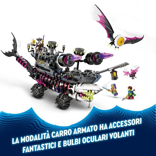 LEGO DREAMZzz 71469 Nave-Squalo Nightmare, Nave Pirata Giocattolo da Costruire in 2 Modi con Minifigure, Giochi per Bambini - 3