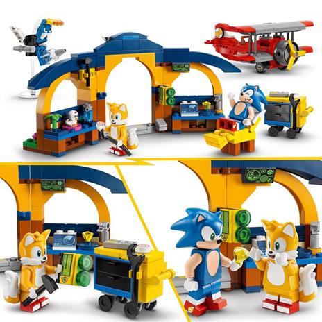 LEGO Sonic the Hedgehog 76991 Laboratorio di Tails e Aereo Tornado con Aereo Giocattolo e 4 Personaggi Giochi per Bambini 6+ - 4