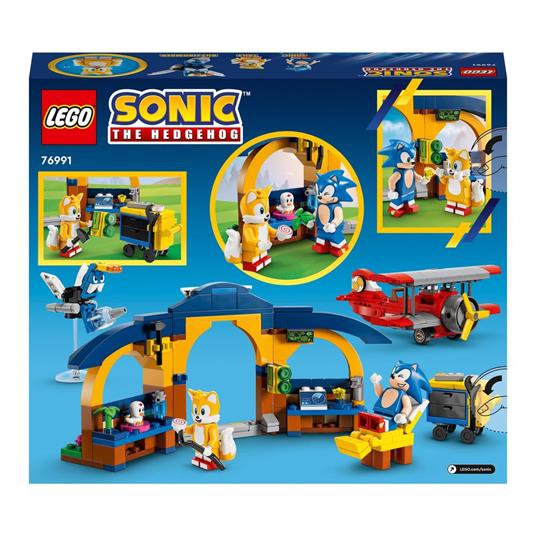 LEGO Sonic the Hedgehog 76991 Laboratorio di Tails e Aereo Tornado con Aereo Giocattolo e 4 Personaggi Giochi per Bambini 6+ - 8