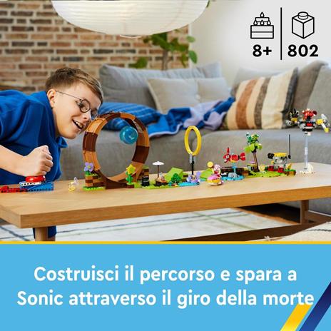 LEGO Sonic the Hedgehog 76994 Sfida del Giro della Morte nella Green Hill Zone di Sonic, Gioco per Bambini con 9 Personaggi - 2