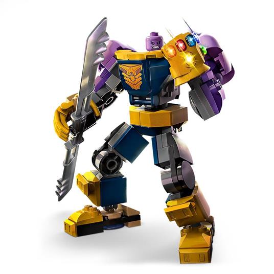 LEGO Marvel 76242 Armatura Mech Thanos, Set Action Figure Supereroe Avengers con Guanto dell'Infinito, Giochi per Bambini - 4