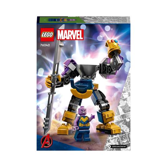 LEGO Marvel 76242 Armatura Mech Thanos, Set Action Figure Supereroe Avengers con Guanto dell'Infinito, Giochi per Bambini - 8