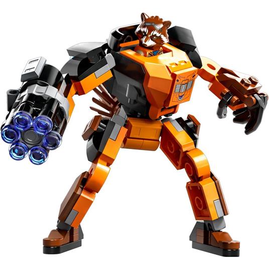 LEGO Marvel 76243 Armatura Mech Rocket, Action Figure Supereroe Guardiani della Galassia, Idea Regalo Avengers per Bambini - 7