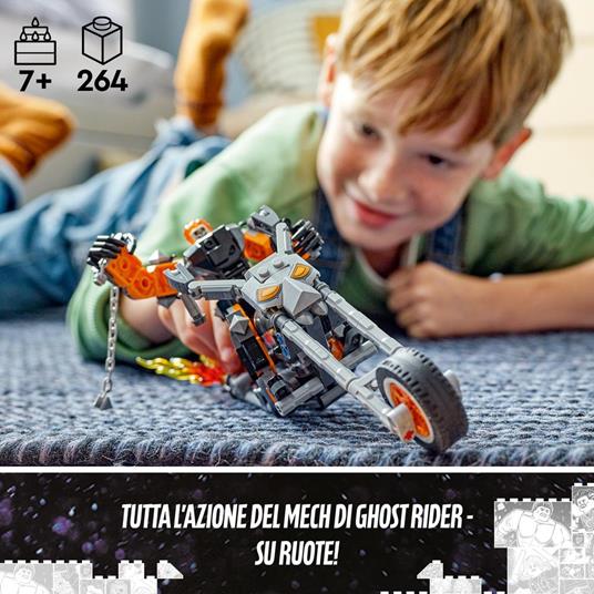 LEGO Marvel 76245 Mech e Moto di Ghost Rider, Giocattolo con Action Figure Snodabile di Supereroe, Idea Regalo per Bambini 7+ - 2
