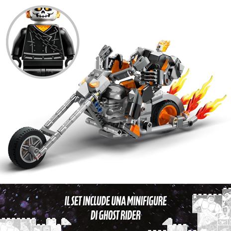 LEGO Marvel 76245 Mech e Moto di Ghost Rider, Giocattolo con Action Figure Snodabile di Supereroe, Idea Regalo per Bambini 7+ - 3